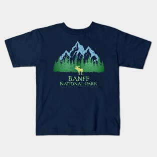 Banff National Park Moose Canada Canadian Rocky Mountains Souvenir Kids T-Shirt